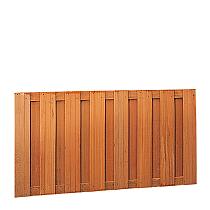 Hardhouten plankenscherm 17 planks 14 mm recht verticaal 180x90 cm