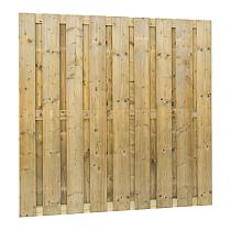 Jumboscherm geschaafd vuren 20-planks 15 mm, 180x180 cm, recht, groen geïmpregneerd