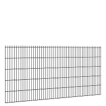 Hillfence metalen scherm, dubbele staafmat, 250x103 cm, zwart