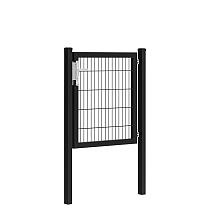 Hillfence metalen enkele poort Premium-line inclusief slot, 100x100 cm, zwart