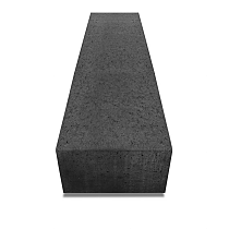 Zitelement Recht Oud Hollands 200x60x40cm Carbon