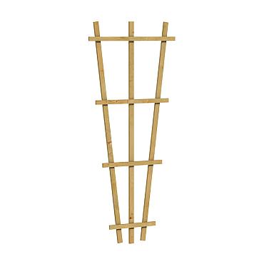 Grenen V-trellis 30-65x150 cm, groen geïmpregneerd