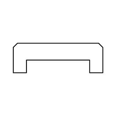 Douglas geschaafde afdeklat met sponning (6x1.2 cm) 2.8x8.5x180 cm, onbehandeld