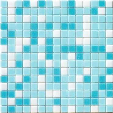 Mosaico serie cromie acqua azzurro mix 2x2 33x33