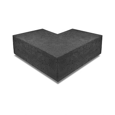 Hoekstuk Traptrede Oud Hollands 40x20cm, 90° buiten Carbon